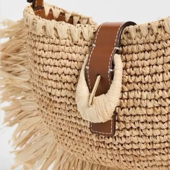 STAUD Alana Bag - Desert Sand Raffia (Price Firm) - Picture 2 of 8